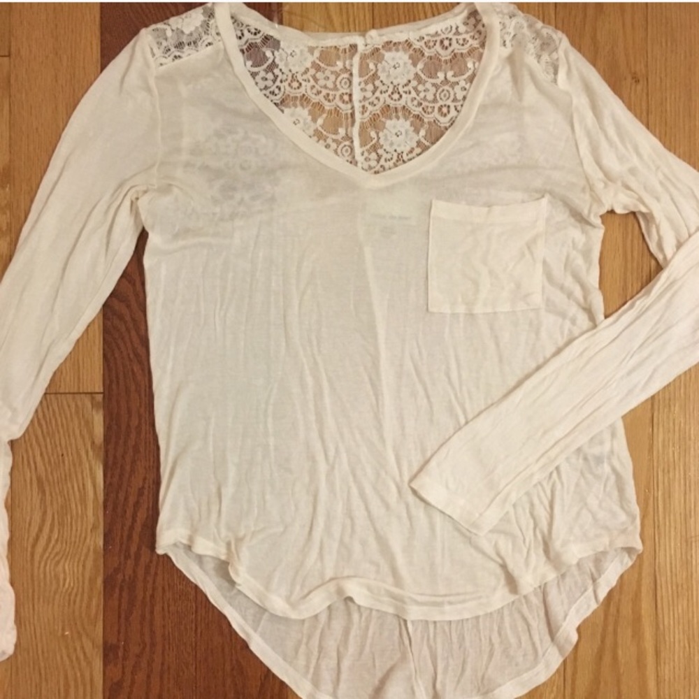 Belle Du Jour long sleeve shirt with lace back